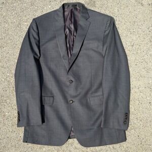 Lauren Ralph Lauren Mens 42L Gray 100% Wool 2-Button Blazer Sport Coat Jacket